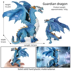 Majestic Mythical Figurine: Ice Wyvern and Phoenix Fantasy Beast Statue (Guardian dragon)