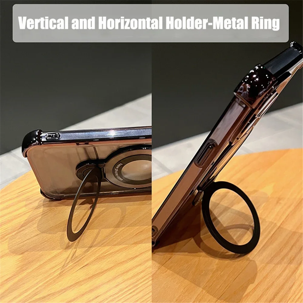 حافظة شفافة من magafe مزودة بغطاء حامل ، دعامة مغن...