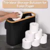 Toilet Paper Basket 28L Toilet Paper Storage with Lid for Bathroom Free Standing Holder Organizer Holds Up to 9-12 Rolls 6