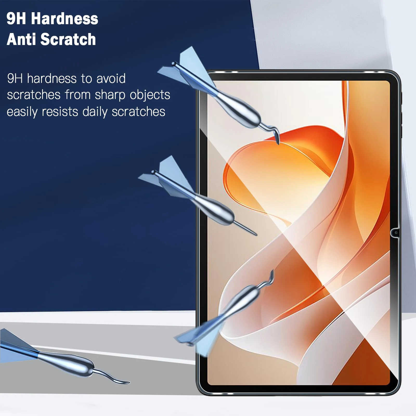 Premium HD Anti-Fingerprint No-Bubble Tempered Glass Tablet Screen Protector, 12-Inch