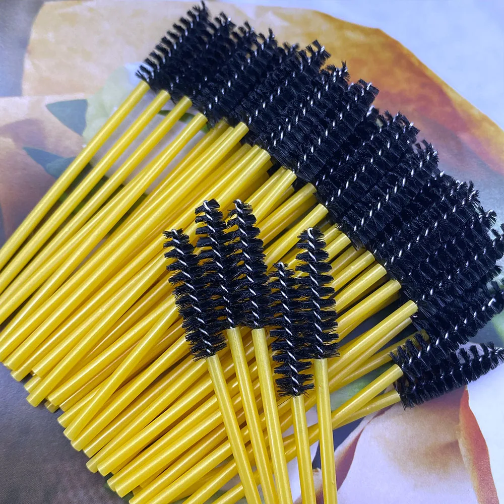 Zanse 500pcs 일회용 마스카라 완드 속눈썹 브러쉬 스풀리 눈 속눈썹 연장, 눈썹 및 메이크업 브러쉬 메이크업 도구