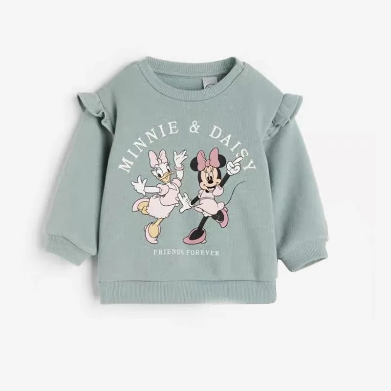 Girl Sweatshirt Girls Spring Autumn Clothes Minnie Full Print Sweatshirt + pants 2pcs Casual Sports Kids Cartoon Long Sleeve