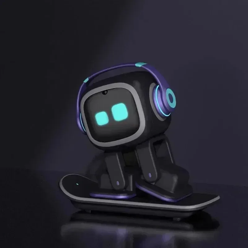 Emo AI Desktop Robot Companion | Features voice interaction, facial recognition, music playback, and dancing capabilities