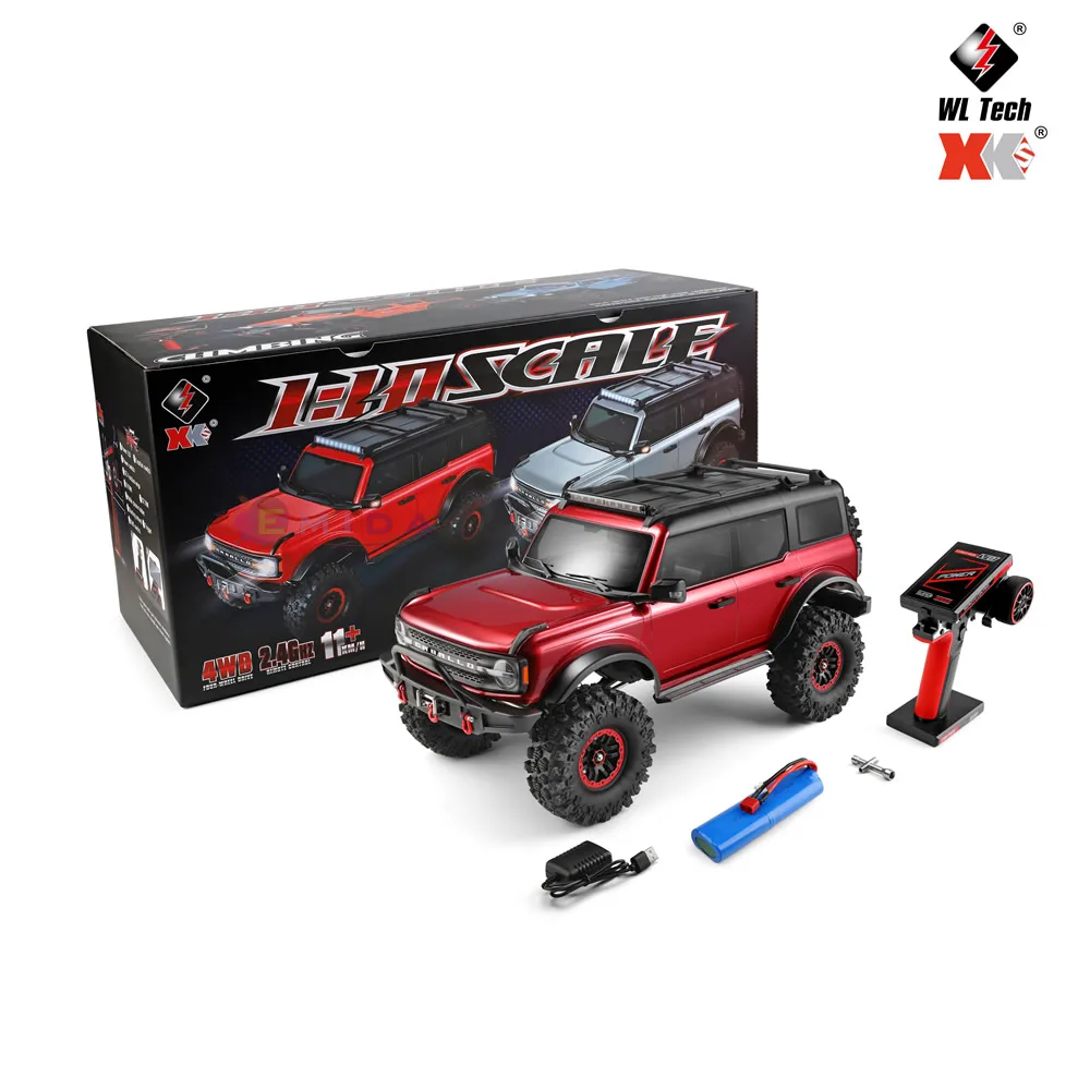 ホビーラジコン Wltoys 104020 Red 1/10 WLtoys 104020 1:10 RC Off-Road Car Crawler Truck 4WD