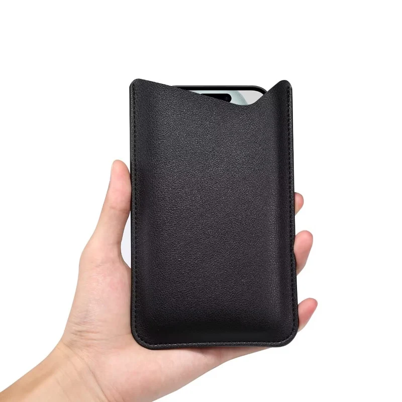 Universelle PU-Leder-Stoff-Handytasche für iPhone 16, 15, 14, 13, 12 Pro Max, Samsung Xiaomi Huawei, schützende Handytasche