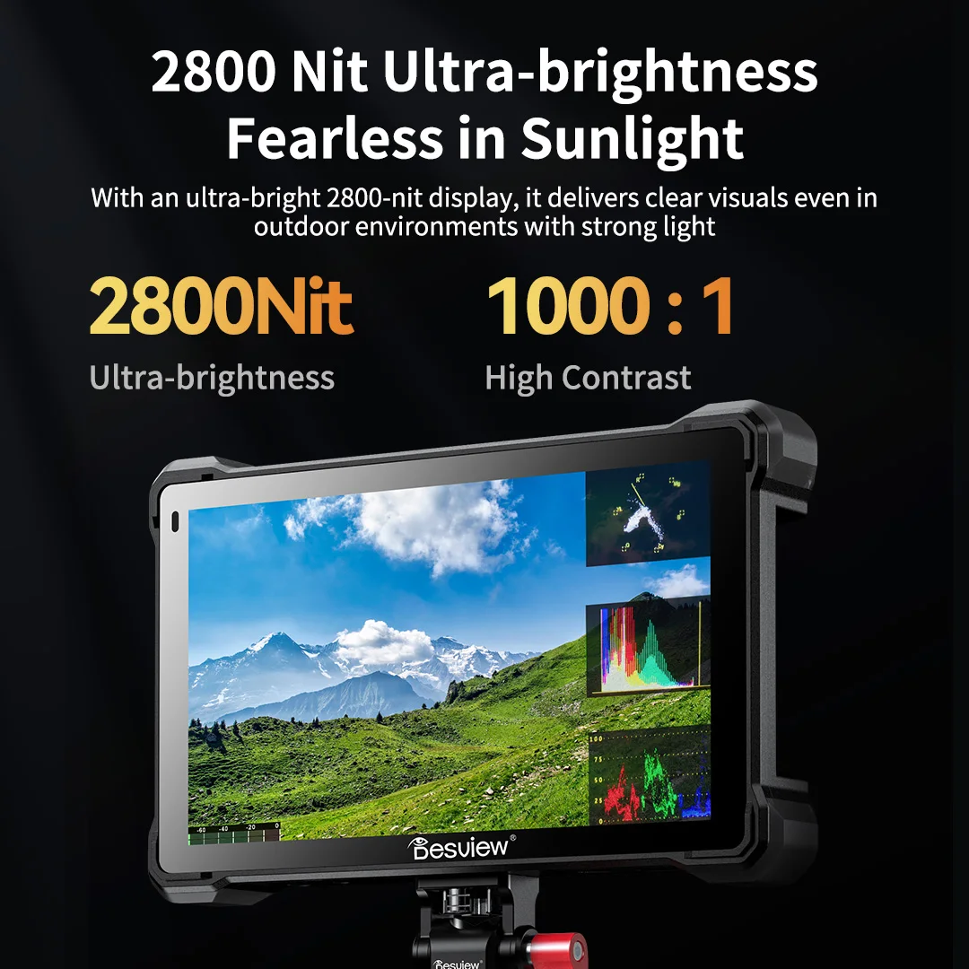 New Desview R7III 7" 3G-SDI Pro Interface 2800 Nits Highlight Camera SLR Micro Single Professional Director External Monitor