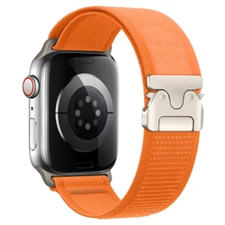 Elastic Nylon Strap with Parachute Buckle - 44 - 45 - 46 - 49 - S3 42mm (Orange Red)