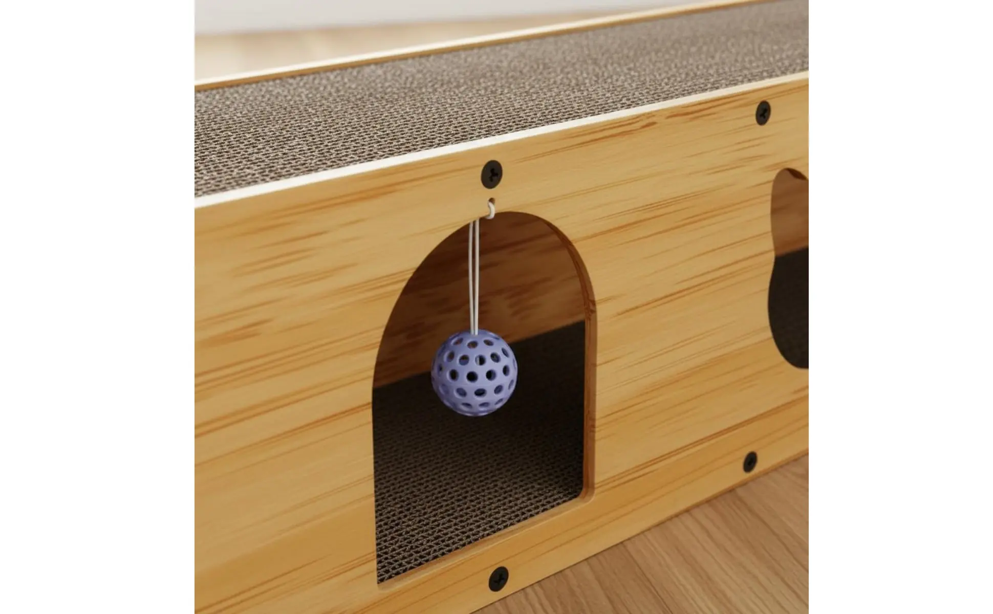 Cat Scratcher House Includes Scratching Surfaces Cat Scratcher Tunnel Pet Furniture Long-Lasting Cave Design for Kittens