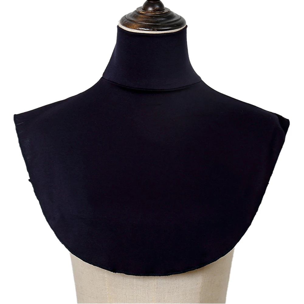 

Женская водолазка, воротник-хомут, высокий воротник, съемный воротник, эластичный шарф-хомут, однотонный ложный воротник