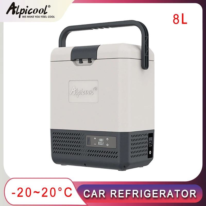 Alpicool 8L Mini Congelatore Portatile Frigorifero Per Auto Compressore Frigorifero Piccolo Frigorifero 12V/24V Per All'Aperto Caravan Campeggio Ghiac