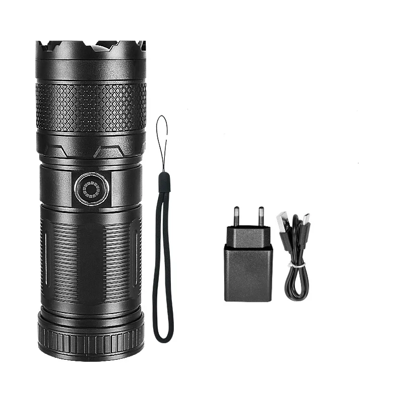 Description Picture 2 of itemHigh Power Led Flashlight Super Bright Spotlight Torch Zoomable Built-in Battery Rechargeable Torch Strong Light Camping Lantren