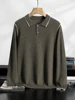 Men's 100% Cashmere Polo Sweater Autumn Winter Basic Smart Casual Long Sleeve Pullover Cashmere Knitwear Soft Comfy Clothing Top 2