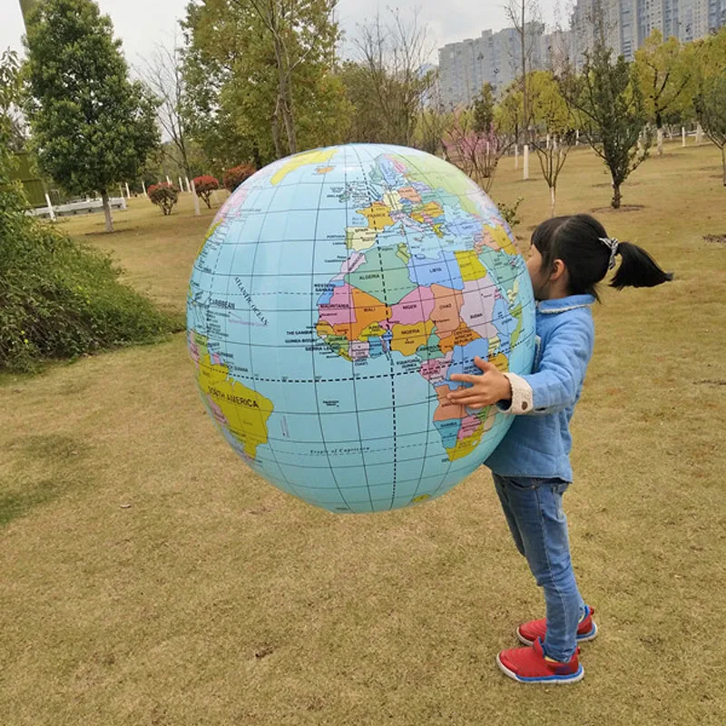 90CM inflatable balloon teaching prop English version inflatable map ball children's geography enlightenment children's toy 4