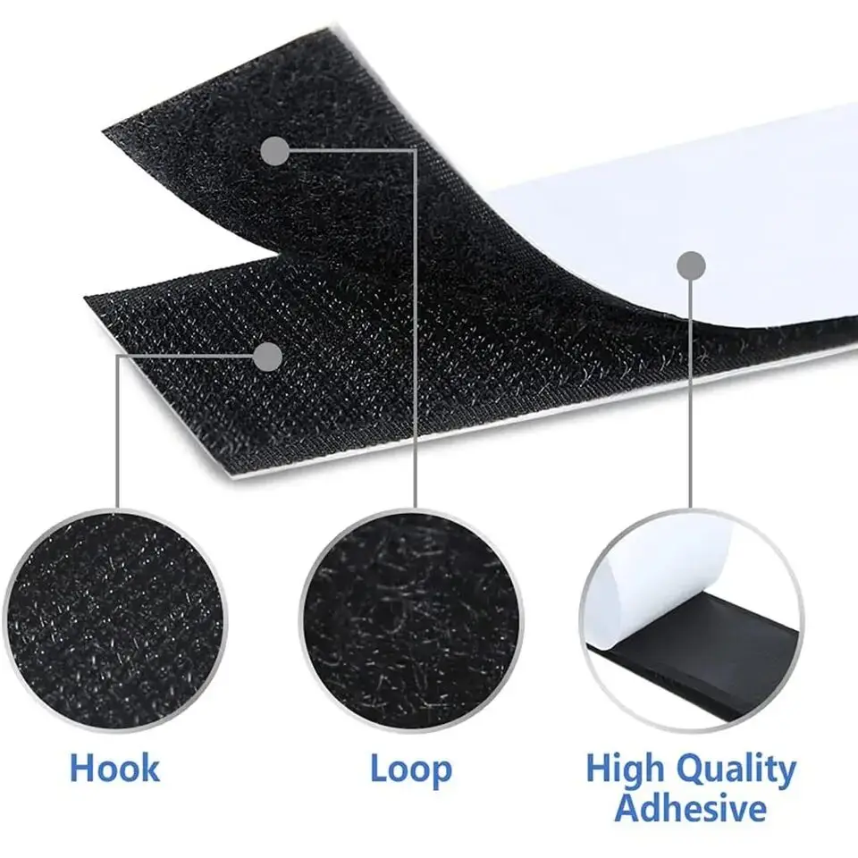 Magic Sticke Ultra-Strong Self-Adhesive Tape with Hook and Loop Fastener