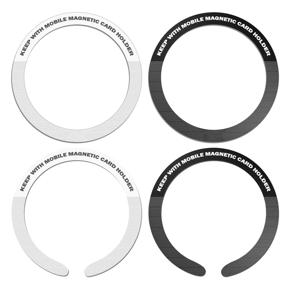 Magnetic Metal Ring Stickers - Universal Strong Magnet for Wireless Charging (10-Pack)