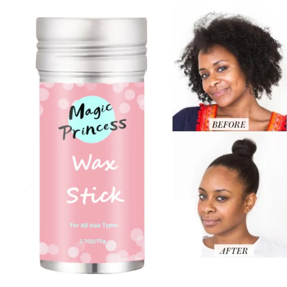 Private Label 75g Hair Sleek Wax Stick Edge Control Thin Baby Hair Perfect Line Styling Smooth Frizziy Hairs Wax
