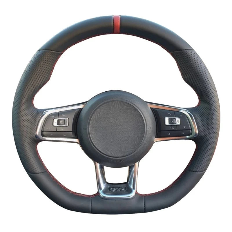 Coprivolante Per Auto In Pelle Artificiale Per Volkswagen Vw Golf 7 Gti Golf R Mk7 Vw Polo Gti Scirocco 2015 2016 Accessori