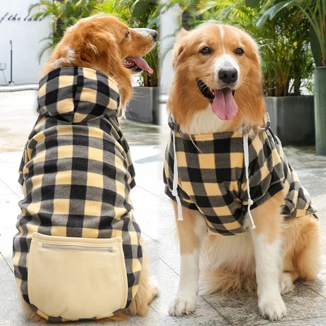 más cerca Contracción Golden Retriever Dog Clothes | Fleece Zipper Pocket Sweater | Sweater  Golden Retriever - Dog Coats & Jackets - Aliexpress
