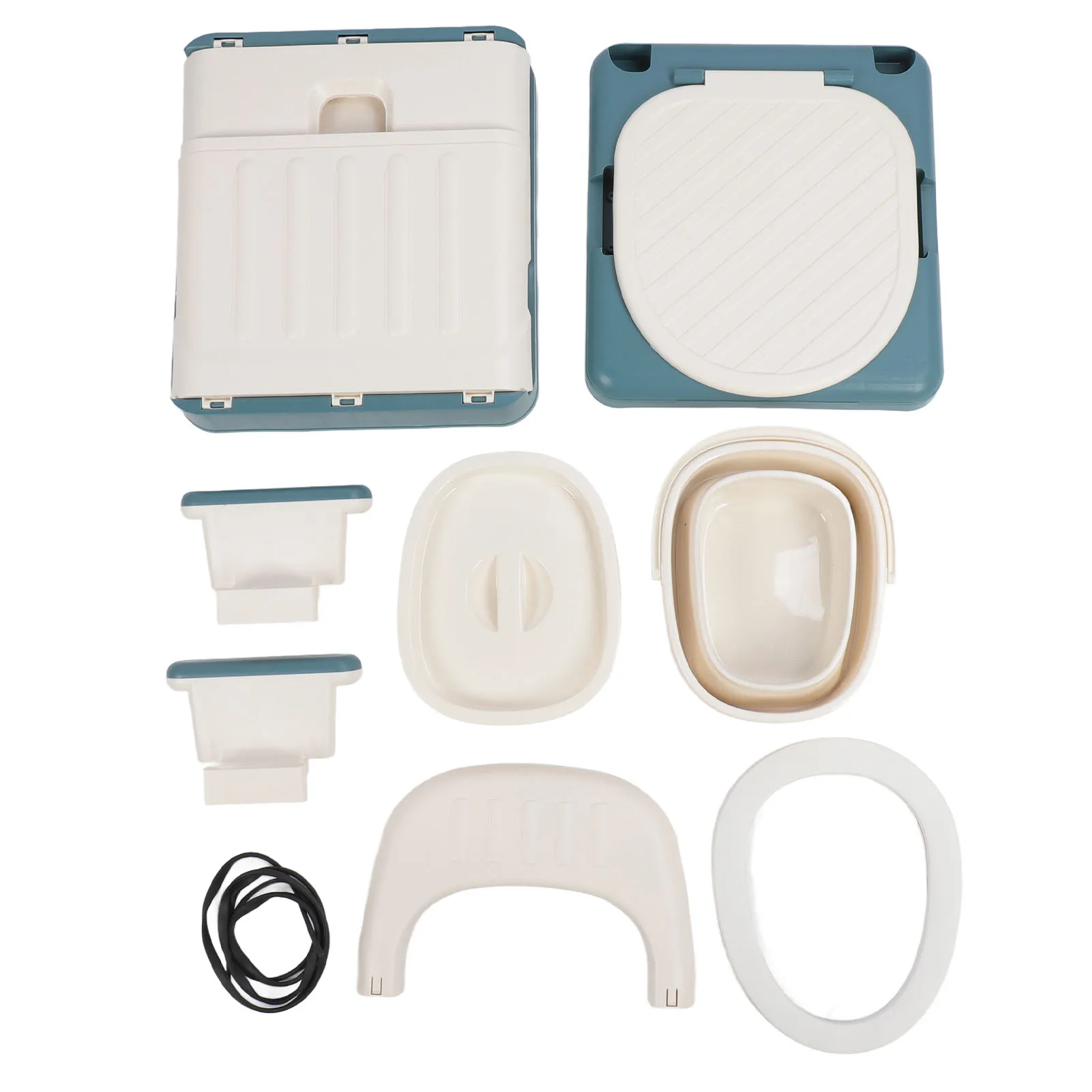 Adults Commode Chair Portable Toilet Odor Proof Foldable Bedside Commode Chair with Armrests for Home Bedroom Outdoor Activities 5