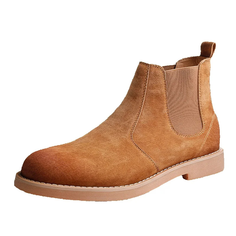European Warm Series MRA Men's British Style High-top Martin Autumn And Winter Snow Cotton Shoes Mid-top Short Boots_voghion.com