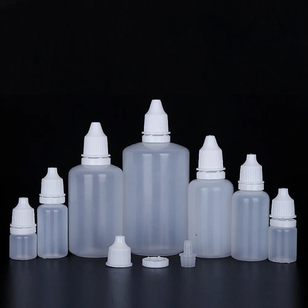 Squeeze Bottle 10/20ML Small Liquid Bottle Eye Drop Bottle Essential Oil Plastic Tip Plastic Squeeze Mini for Liquid Distribution