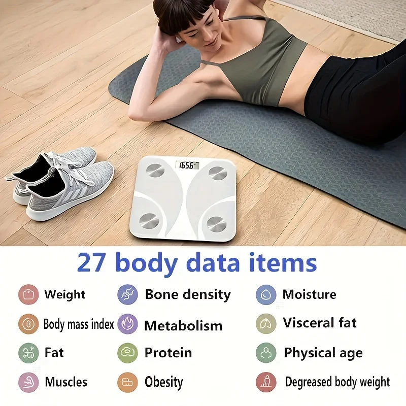 1pc intelligent weighing scale intelligent digital weighing machine with the function of measuring body fat and body mass index 4
