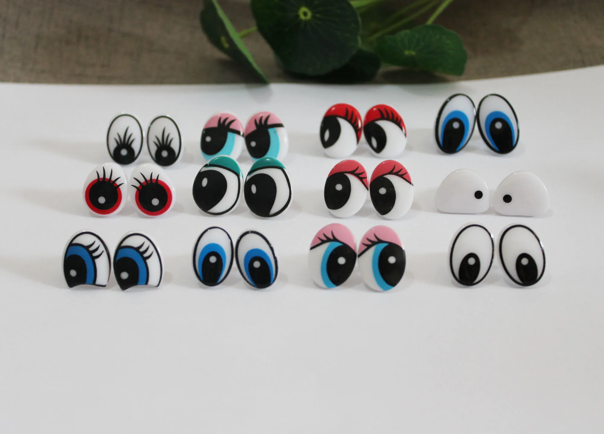 Mix styles cartoon plastic safety toy eyes & washer for diy plush doll 12 styles option 24pcs/lot