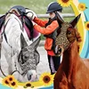 1pcs Leopard Print Horse Fly Masks with Ears - Comfortable, Elastic & Durable Riding Gear for Horses 4
