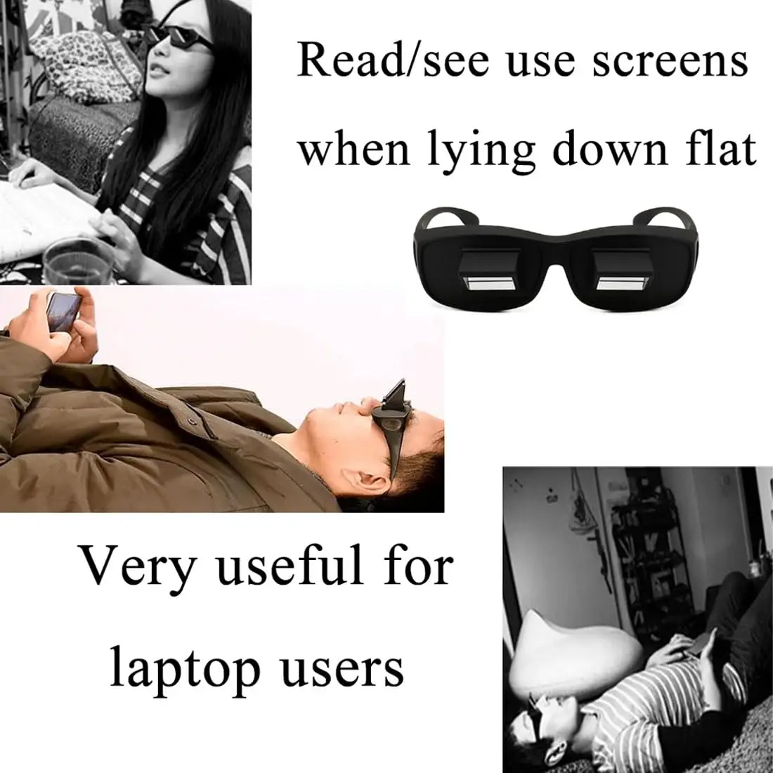 Lazy Eyeglasses Lazy Reading Glasses HD Eyeglasses Prismatic Periscope for Reading and Watching TV While Lying Down reading glasses