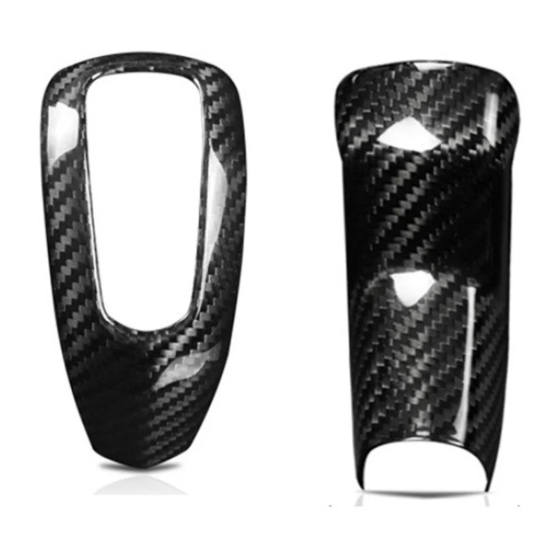 

Car Gear Shift Head Cover for Cadillac Ct6 Xt4 2019 2020 Carbon Fiber Gear Shift Knob Trim Frame Decorative