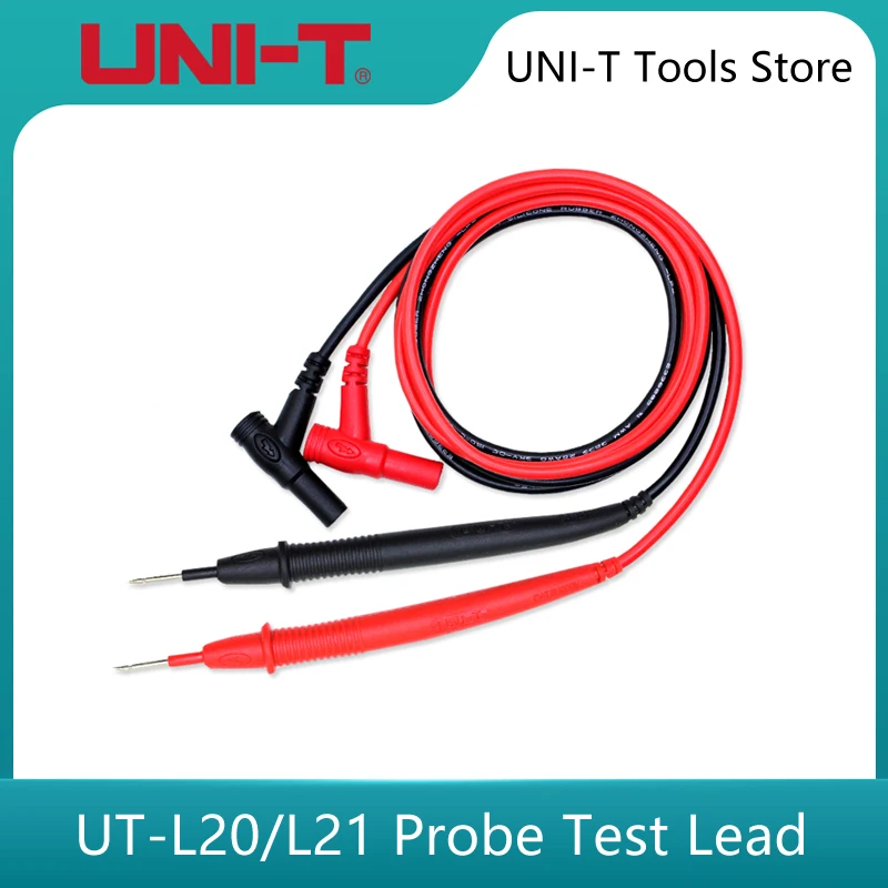 

UNI-T UT-L20 original 20A 1000V probe test lead fine-pointed needle digital multimeter clamp meter tester wire and cable pen tip