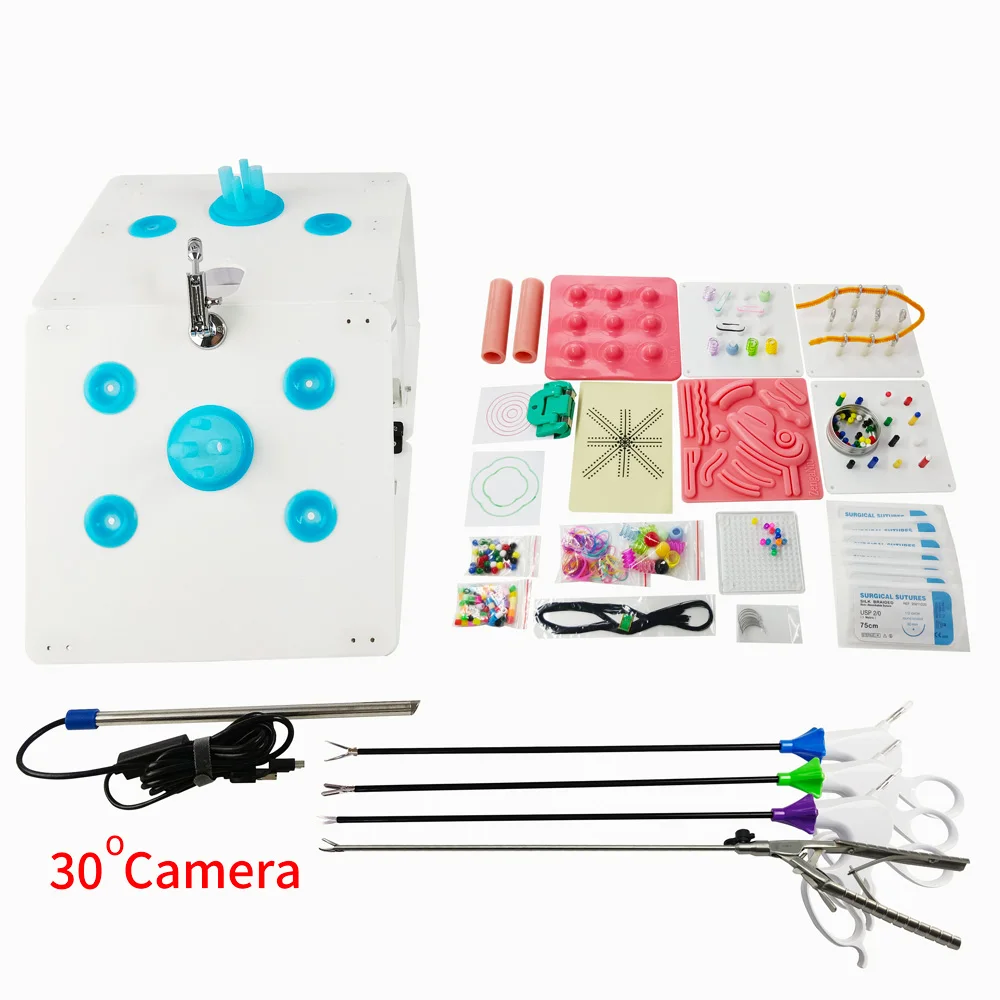 

Laparoscopic Simulator Trainner Box Complete Set Laparoscopy Simulation Instruments Surgery Training Tools 30 0 Degree Camera