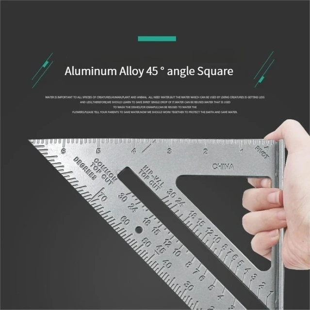 7 "Aluminum Alloy Triangle Ruler Precise Thickened Angle Ruler Aluminum Alloy Woodworking Measurement Woodworking Triangle Ruler 3