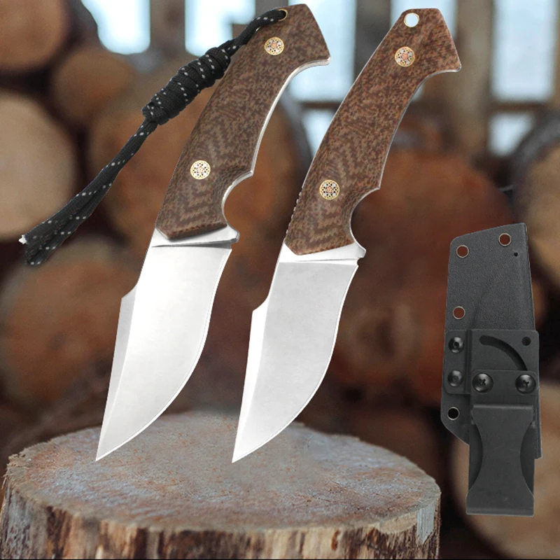 

Tunafire Tactical Straight knife 61HRC D2 steel Fixed Blade Knife Hunting Self-Defense Tactical EDC Tool high quality GT0156