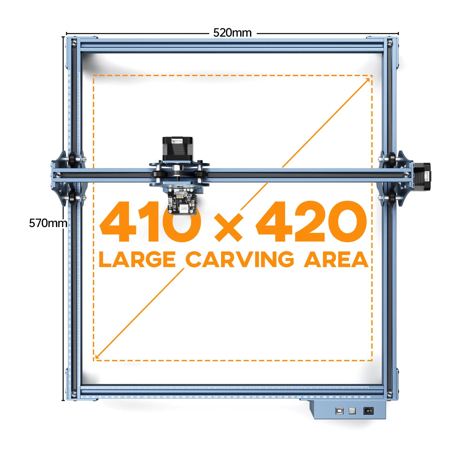  SCULPFUN S9 Laser Engraver, 90W Effect High Precision CNC Laser  Engraving Cutting Machine, High Energy Laser Cutter, 0.06mm Ultra-Fine  Fixed-Focus Compressed Spot, Expandable Area