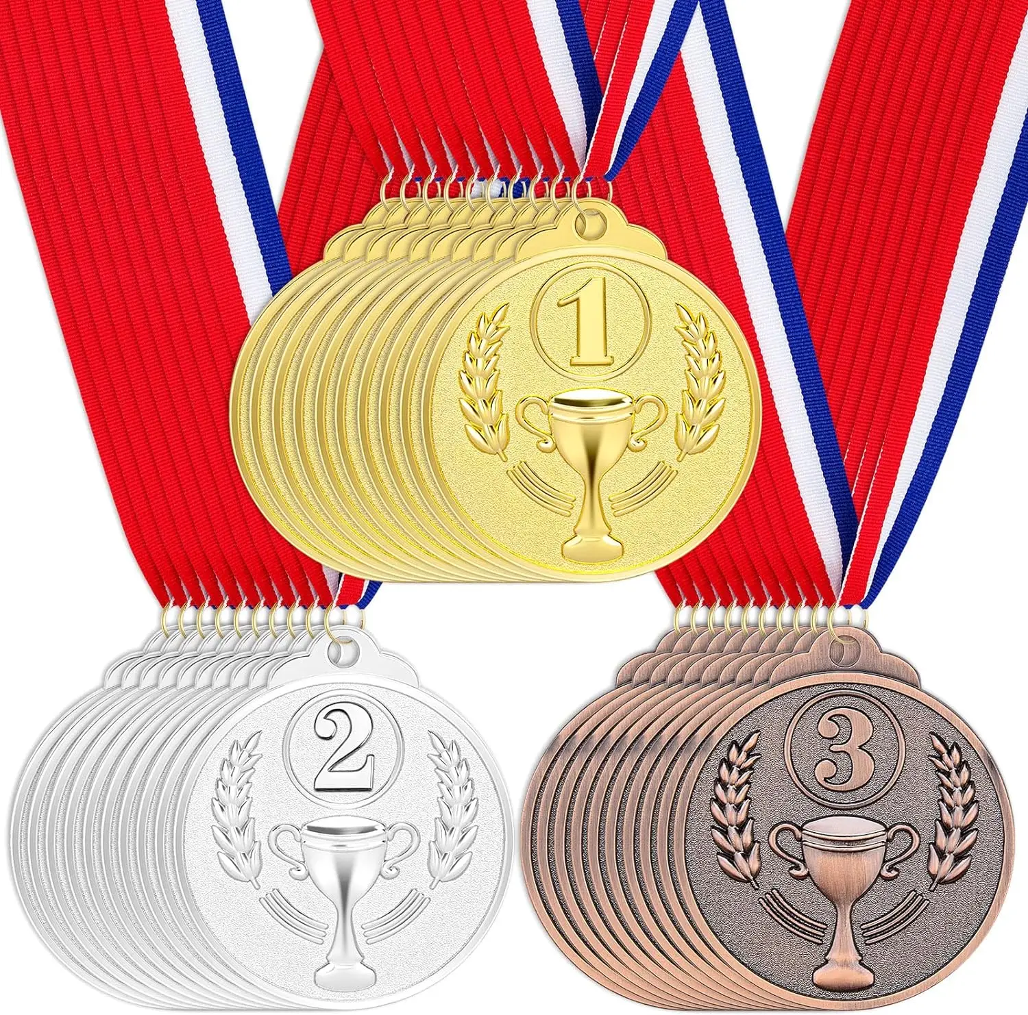 5Pcs Winner medaglie Golden Silver Bronze Award 1st 2nd 3rd premi per le gare School Soccer Sports Winner Prize Presents