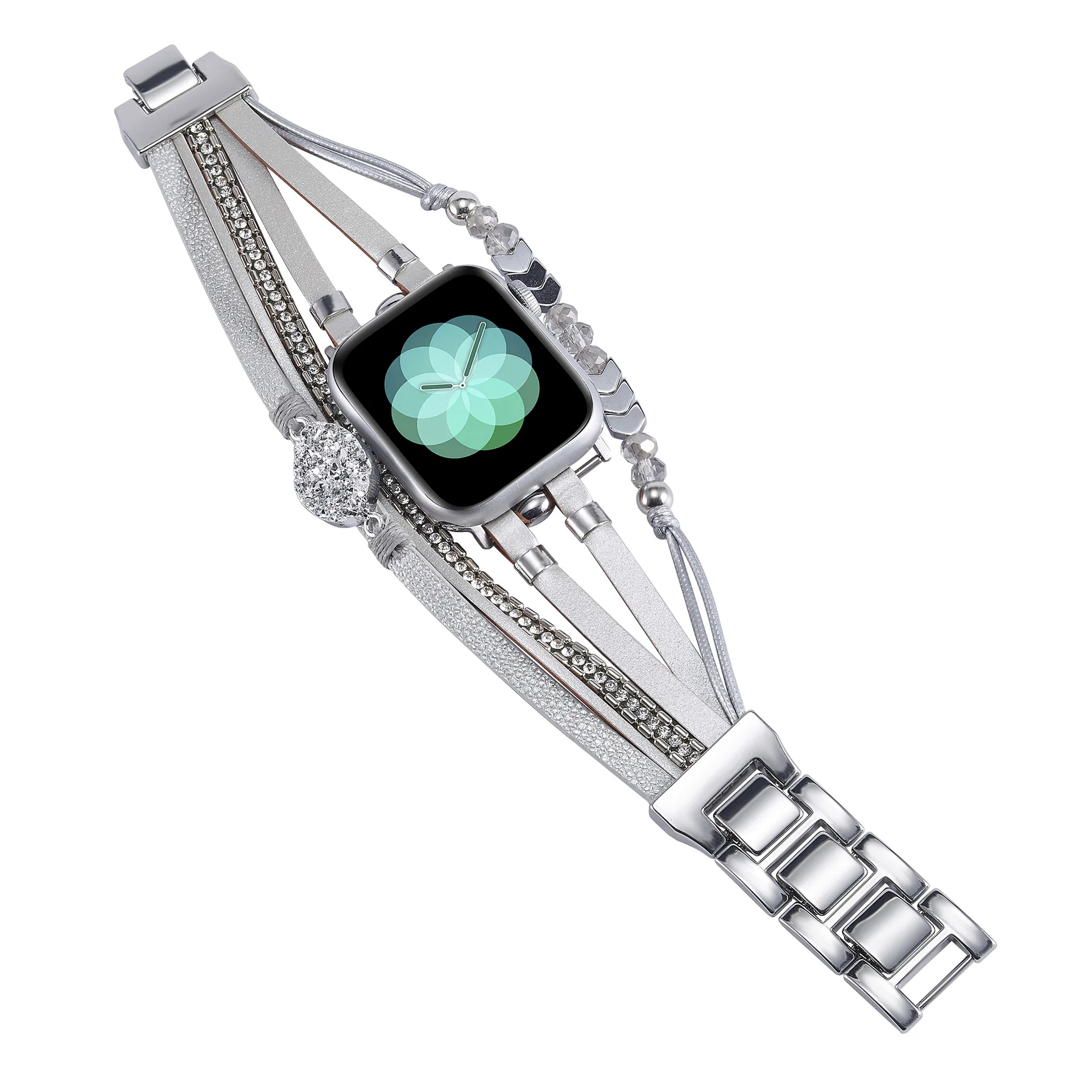 Elegant Metal Link Bracelet for Women - Premium Watch Strap