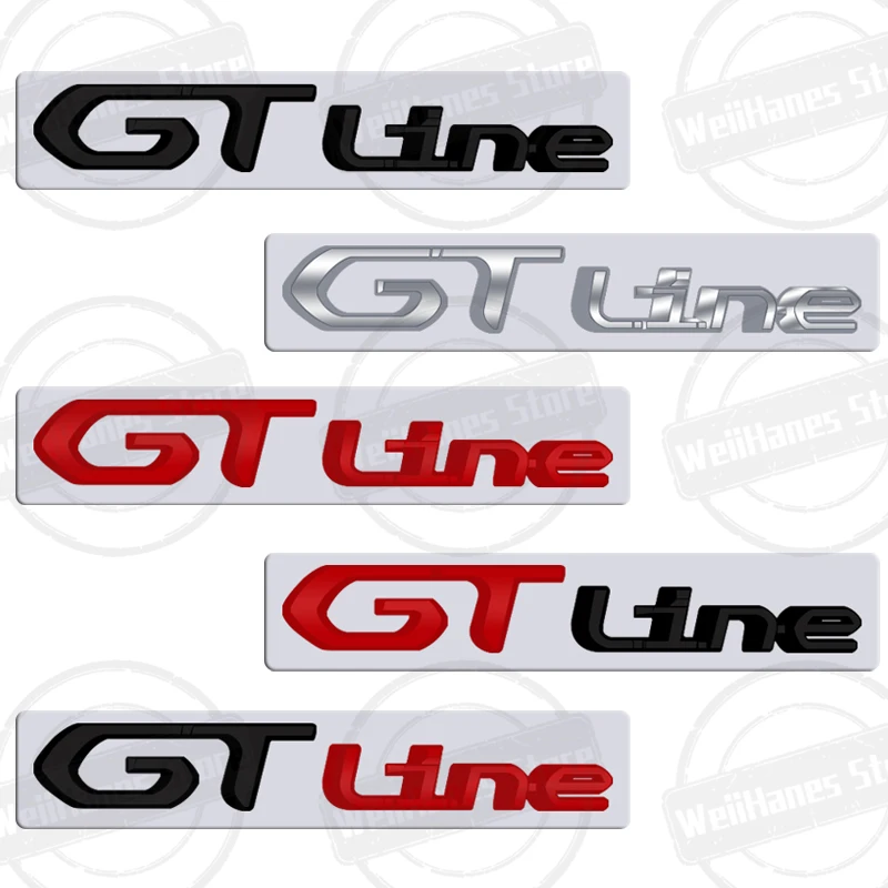 Metallo 3D Per Gt Line Letter Logo Peugeot 206 408 208 308 307 508 3008 2008 4008 5008 Rcz Car Rear Trunk Body Sticker Accessori