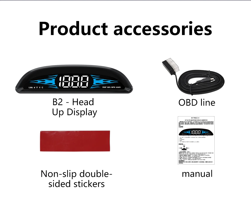 G2 B2 Head Up Display GPS / OBD Multifunctional Smart Car HUD Digital Speedomete