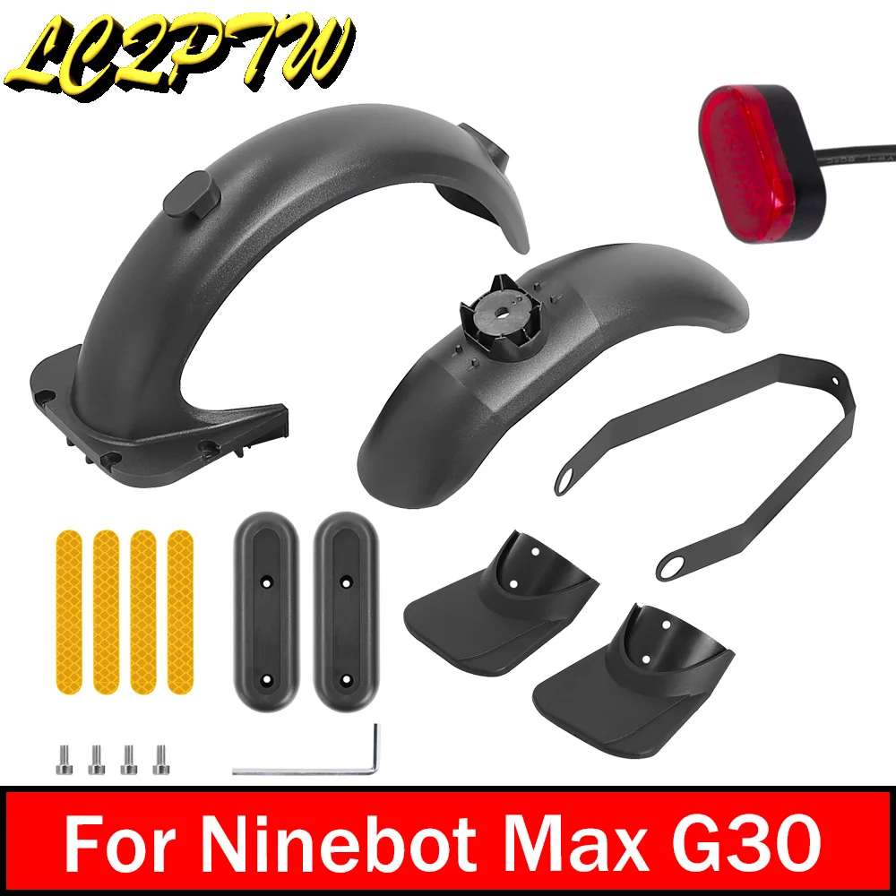 Rear Fender Water Baffle Guard Rear Taillight Lamp Wheel Mudguard For Ninebot MAX G30 Electric Scooter Mudguard Bracket