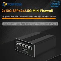 Topton 12th Gen Firewall Appliance 2*10G SFP Intel i3-N305 N200 N100 4x i226-V 2.5G DDR5 NVMe Soft Router Mini PC Proxmox Server 1