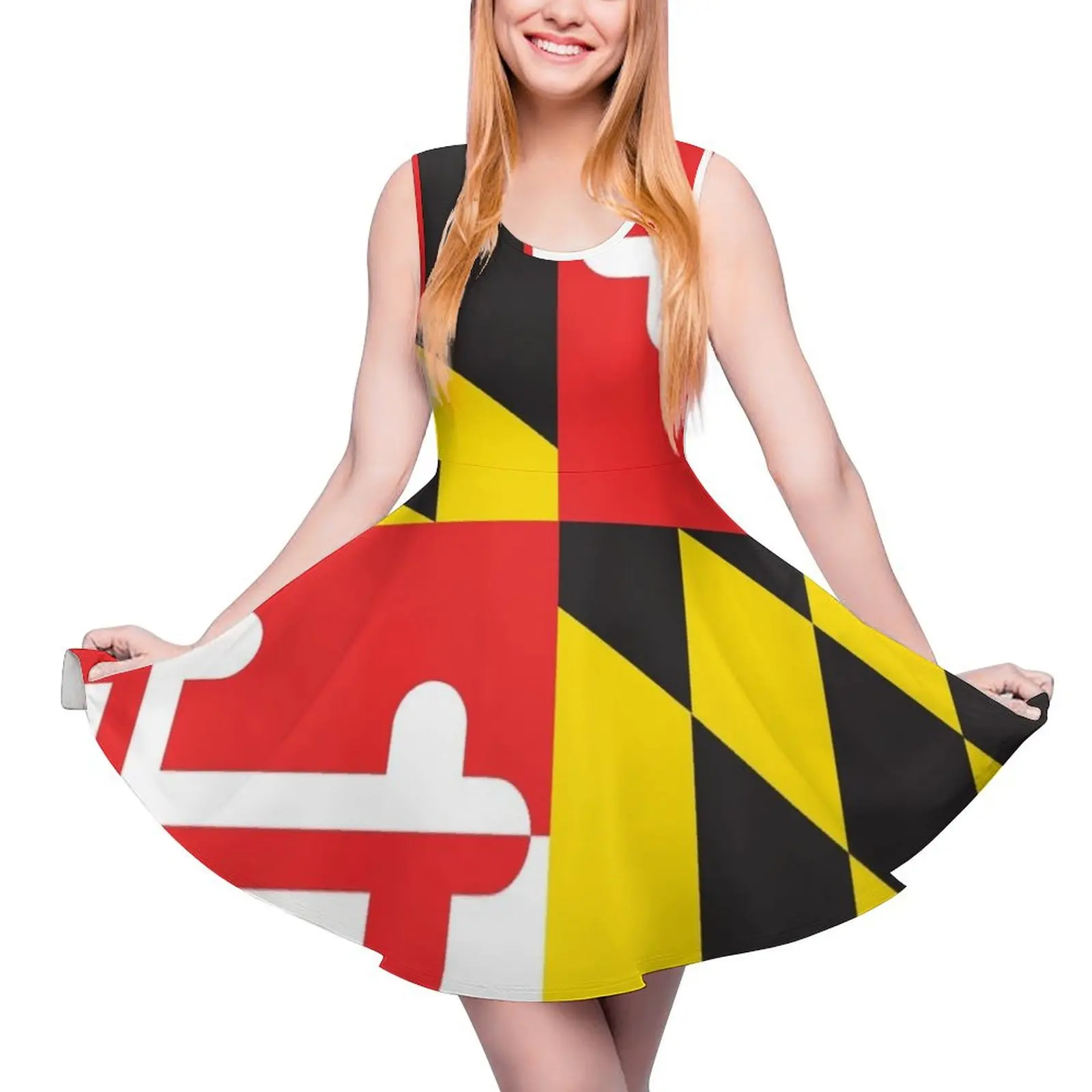 

MARYLAND FLAG Round Neck Dress summer clothes clothing women summer 2024