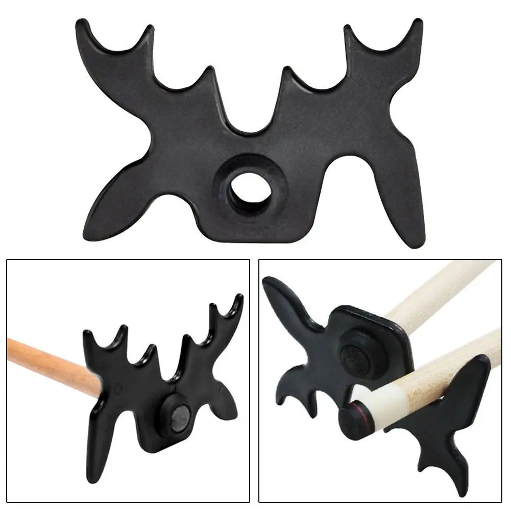 Billiards Cue Rack Bridge Head Cross Antlers Rod Holder Snooker Pool Plastic Staghorn Shape 2 Color billiard cue rack