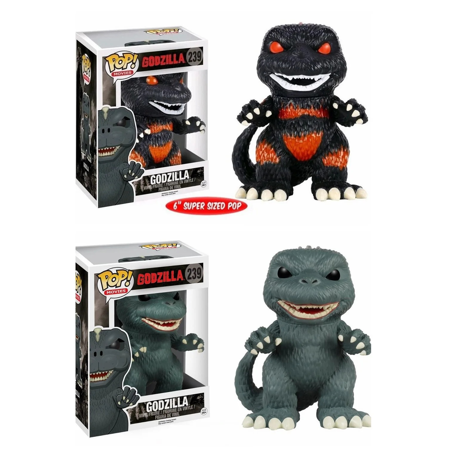 thumbnail image 1 of Figuras de acción Funko POP Movie&TV GODZILLA 239# 1018# Colección Modelo Juguetes de Navidad para niños Regalo de cumpleaños, 1 of 5