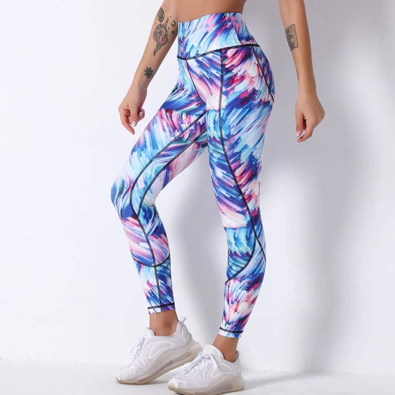 Leggings Women Seamless Smile Sexy Leggins Mujer High Waist Push Up Women's Sports Pants Gym Streetwear Print Leopard Legging