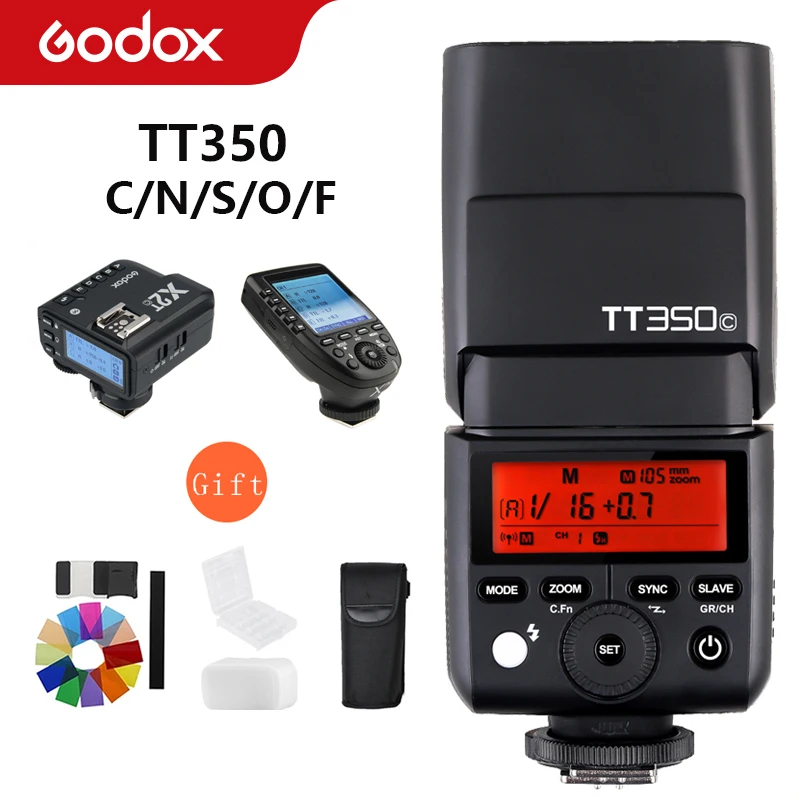 Godox TT350C TT350S TT350N TT350O TT350F TT350P Mini Flash portátil ...
