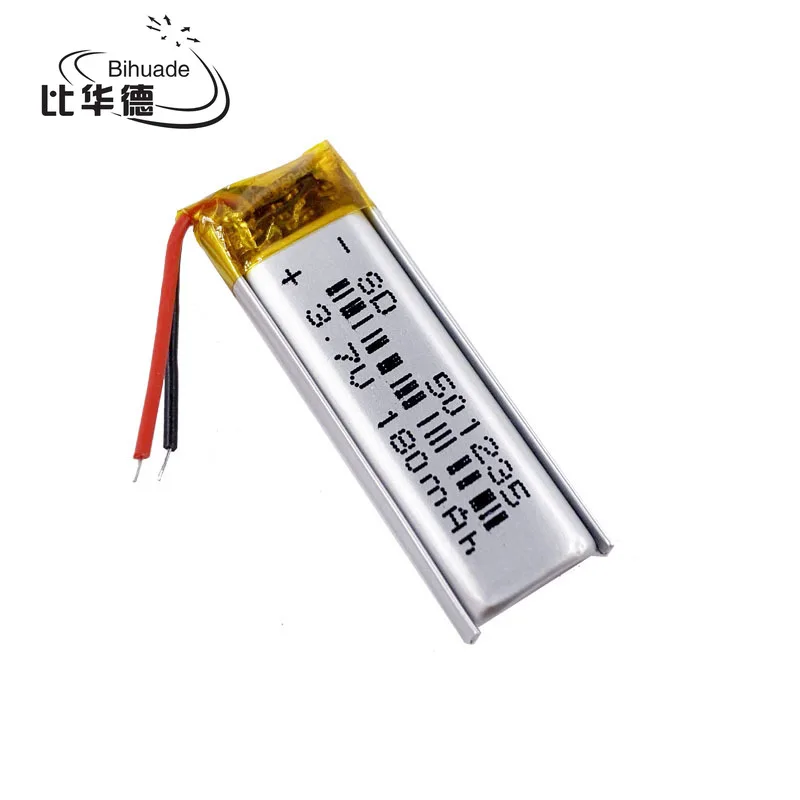 

100pcs Liter energy battery Good Qulity 3.7V,180mAH,501235 Polymer lithium ion / Li-ion battery for TOY,POWER BANK,GPS,mp3,mp4