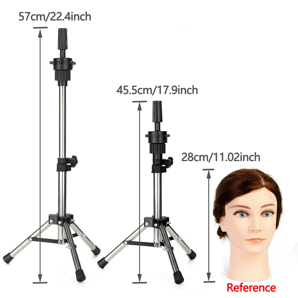 63-155cm Adjustable Tripod Stand Holder Mannequin Head Tripod Hairdressing  Training Head Holder Hair Wig Stand Trainning Tool - AliExpress