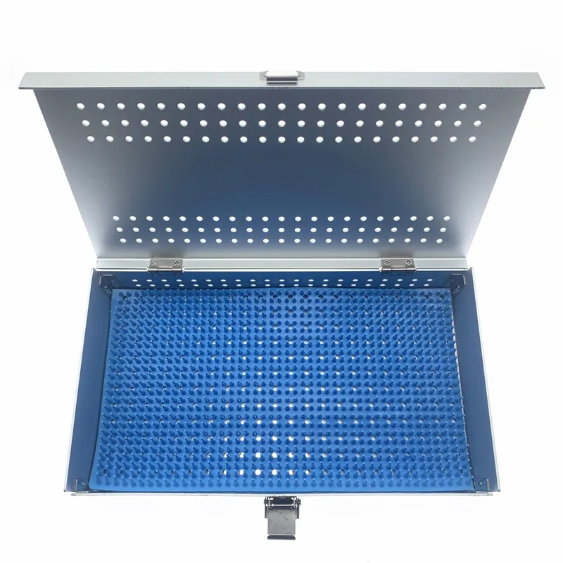 1pcs Sterilization Box Tray Disinfection Box Case Aluminium Alloy Surgical Instruments Box