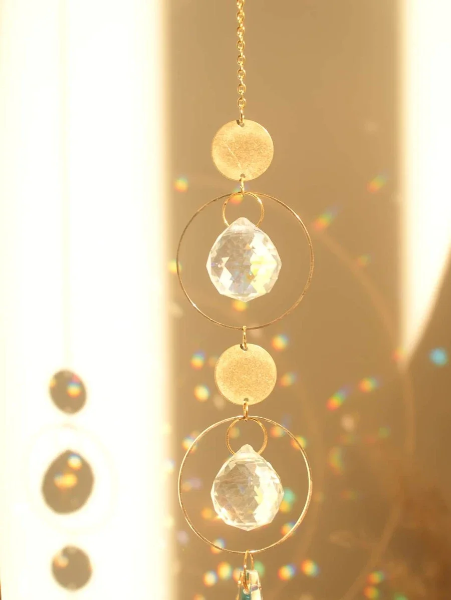 Crystal Sun Catcher Pendant 1pc Rainbow maker suitable for patio garden window home party wedding decoration